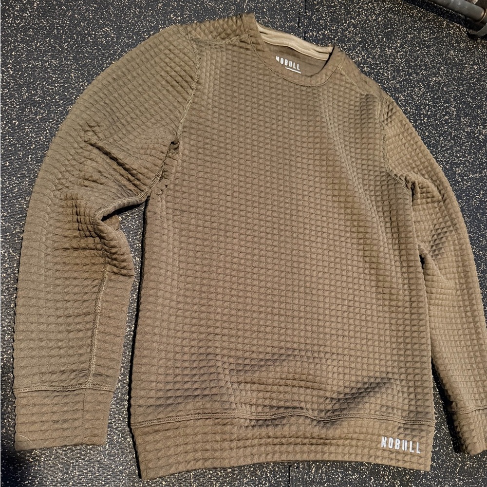 Men’s NOBULL quilted crew neck sweater sweatshirt size small